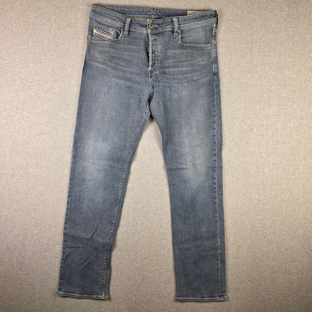 Diesel VIntage Buster Jeans Mens 34x30 Blue Medium Wash Stretch Regular Slim